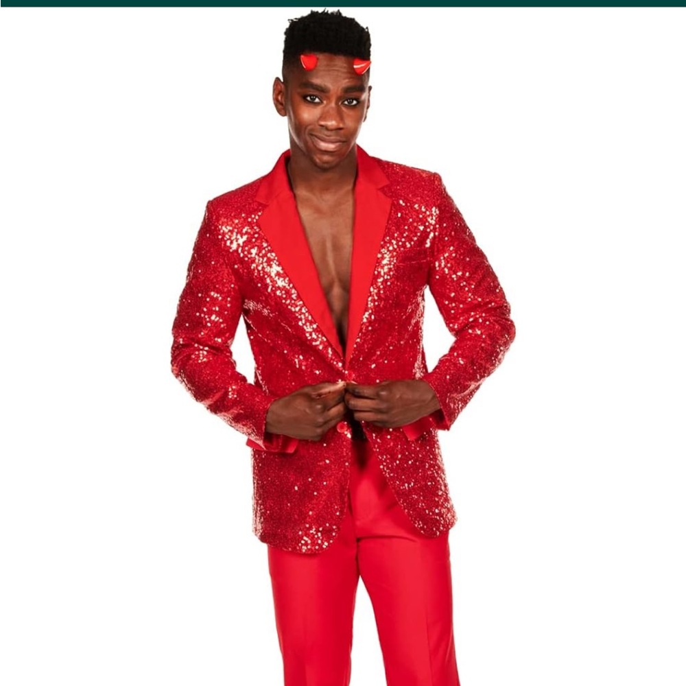 Tipsy Elves Sequin Devil Blazer